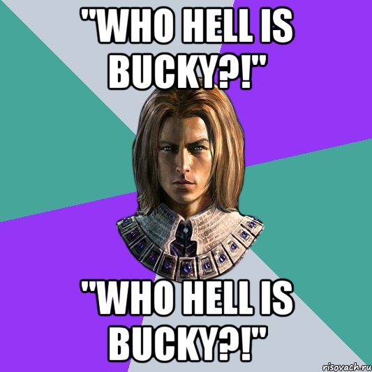 "WHO HELL IS BUCKY?!" "WHO HELL IS BUCKY?!", Мем Эдвайс Приддд