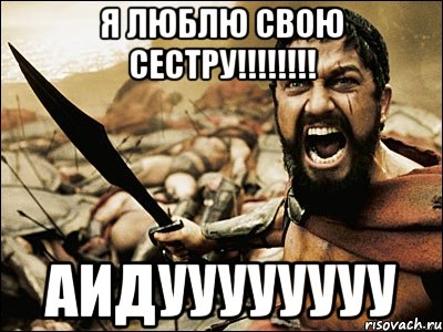 я люблю свою сестру!!!!!!!! АИДУУУУУУУУ, Мем Это Спарта