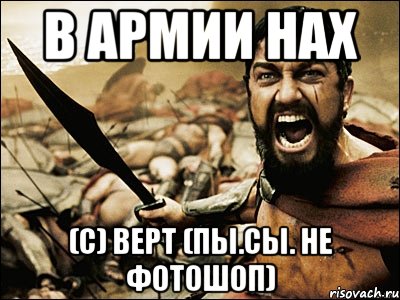 В армии нах (с) Верт (пы.сы. не фотошоп), Мем Это Спарта