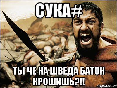 СУКА# ТЫ ЧЕ НА ШВЕДА БАТОН КРОШИШЬ?!!, Мем Это Спарта