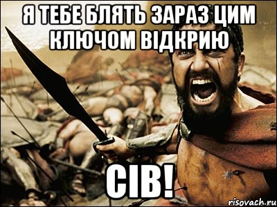 я тебе блять зараз цим ключом відкрию сів!, Мем Это Спарта