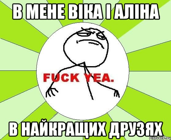 в мене Віка і Аліна в найкращих друзях, Мем фак е