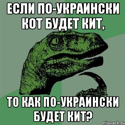 если по-украински кот будет кит, то как по-украински будет кит?, Мем Филосораптор