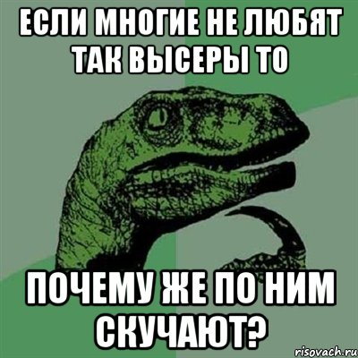 если многие не любят так высеры то почему же по ним скучают?, Мем Филосораптор