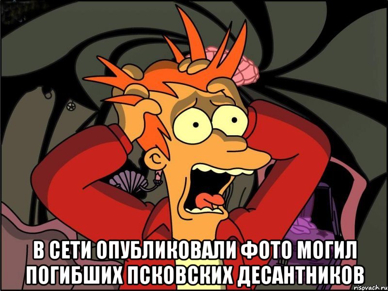  В сети опубликовали фото могил погибших псковских десантников, Мем Фрай в панике