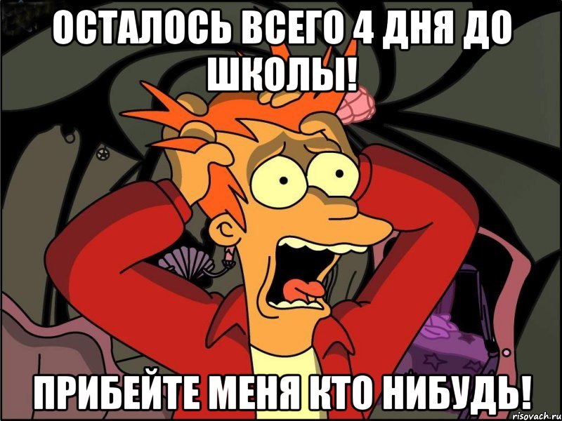 Осталось всего 4 дня до школы! Прибейте меня кто нибудь!, Мем Фрай в панике