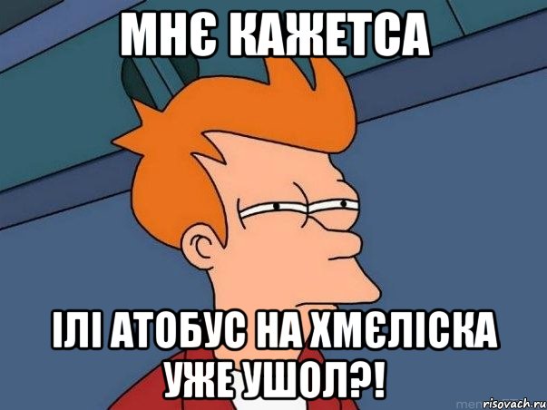 Мнє кажетса ілі атобус на Хмєліска уже ушол?!, Мем  Фрай (мне кажется или)