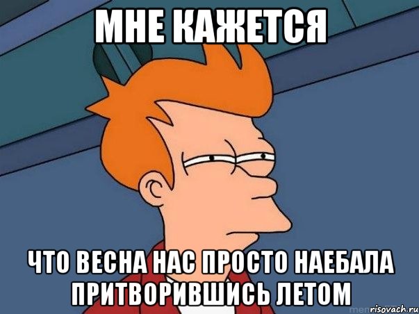 мне кажется что весна нас просто наебала притворившись летом, Мем  Фрай (мне кажется или)