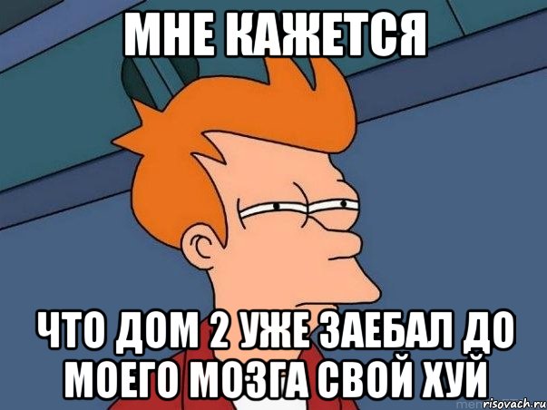 мне кажется что дом 2 уже заебал до моего мозга свой хуй, Мем  Фрай (мне кажется или)