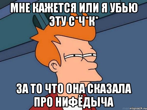 Мне кажется или я убью эту с*ч*к* за то что она сказала про нифёдыча, Мем  Фрай (мне кажется или)