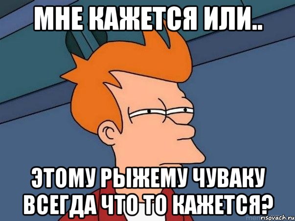 Мне кажется или.. Этому рыжему чуваку всегда что то кажется?, Мем  Фрай (мне кажется или)