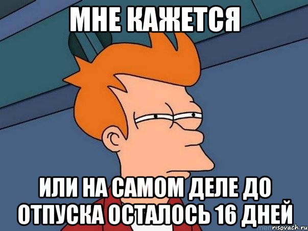 МНЕ КАЖЕТСЯ ИЛИ НА САМОМ ДЕЛЕ ДО ОТПУСКА ОСТАЛОСЬ 16 ДНЕЙ, Мем  Фрай (мне кажется или)