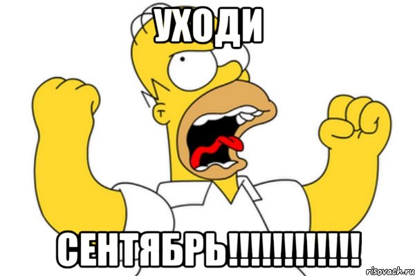 уходи сентябрь!!!!!!!!!!!!, Мем Разъяренный Гомер