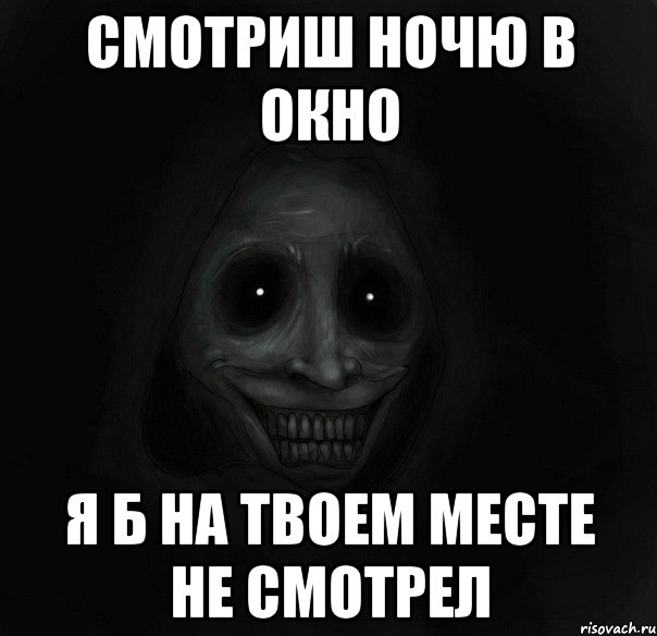 Смотриш ночю в окно я б на твоем месте не смотрел, Мем Ночной гость