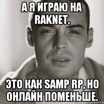 А я играю на RakNet. Это как Samp RP, но онлайн поменьше., Мем Гуф