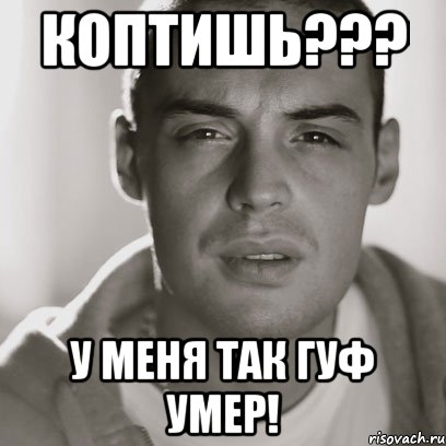 Коптишь??? У меня так гуф умер!, Мем Гуф