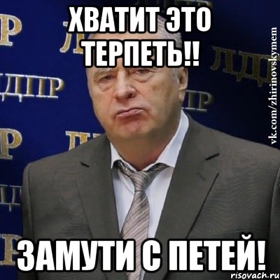 Хватит это терпеть!! Замути с Петей!, Мем Хватит это терпеть (Жириновский)