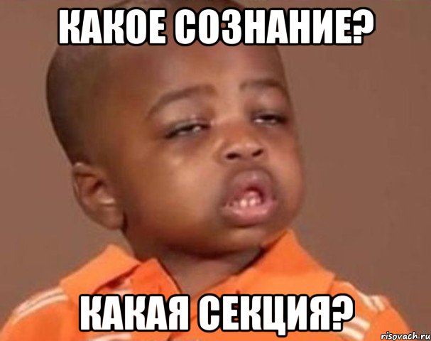 какое сознание? какая секция?, Мем  Какой пацан (негритенок)