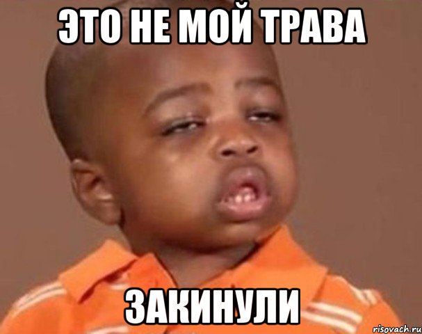 Это не мой трава Закинули, Мем  Какой пацан (негритенок)