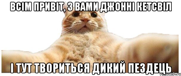 Всім привіт, з вами Джонні Кетсвіл І тут твориться дикий пездець, Мем   Кэтсвилл