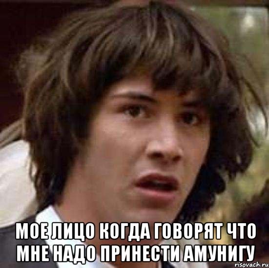 Мое лицо когда говорят что мне надо принести амунигу, Мем А что если (Киану Ривз)