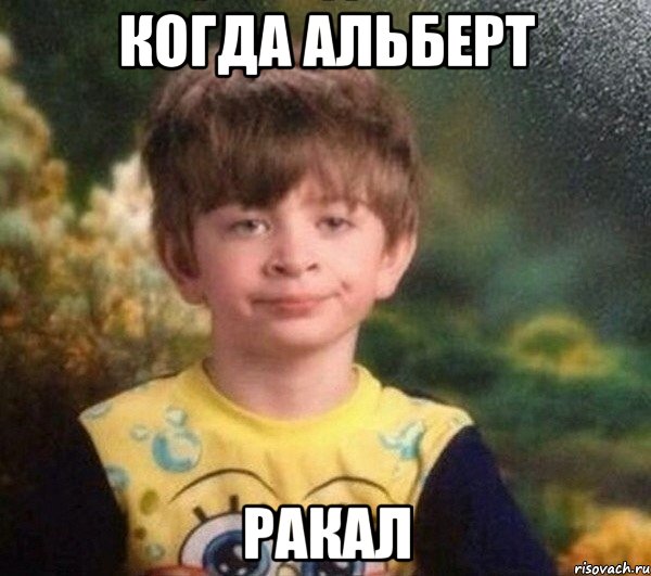 Когда Альберт ракал, Мем Мальчик в пижаме