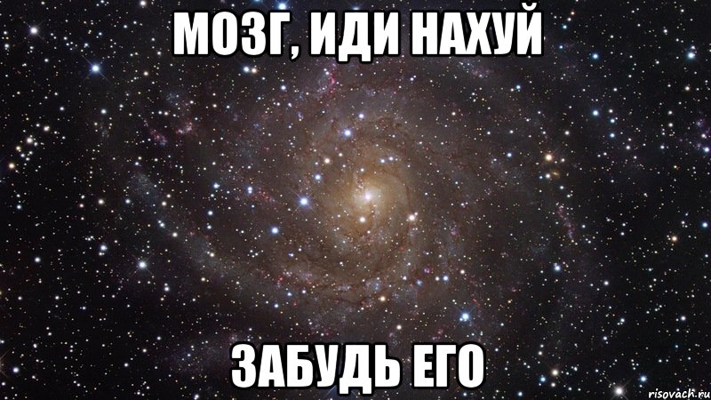 мозг, иди нахуй забудь его, Мем  Космос (офигенно)