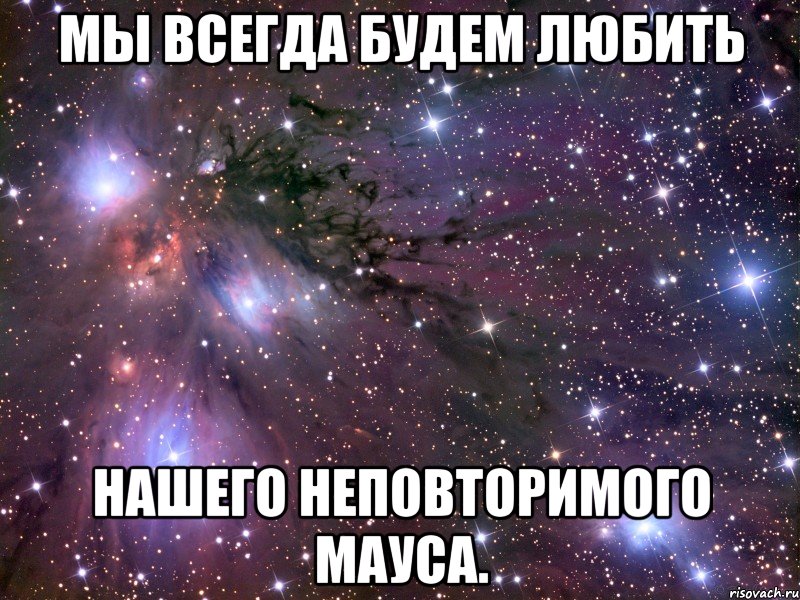 мы всегда будем любить нашего неповторимого Мауса., Мем Космос