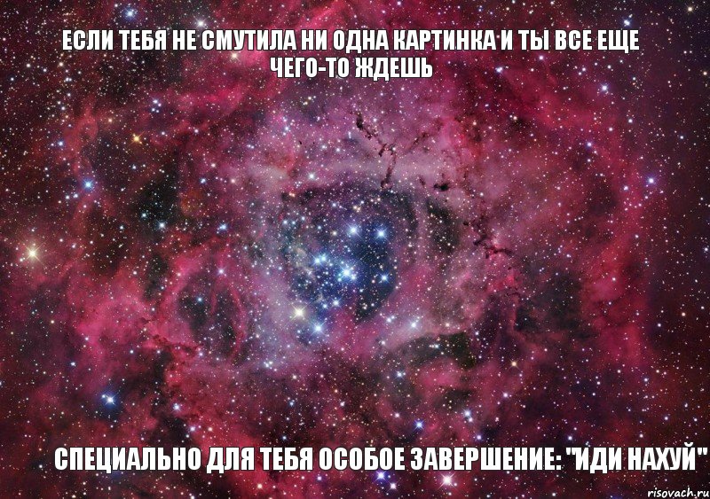 ЕСЛИ ТЕБЯ НЕ СМУТИЛА НИ ОДНА КАРТИНКА И ТЫ ВСЕ ЕЩЕ ЧЕГО-ТО ЖДЕШЬ СПЕЦИАЛЬНО ДЛЯ ТЕБЯ ОСОБОЕ ЗАВЕРШЕНИЕ: "ИДИ НАХУЙ"