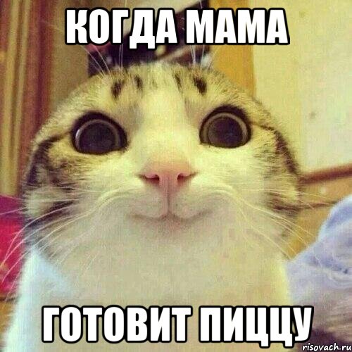 Когда мама готовит пиццу