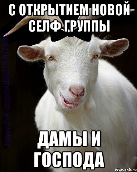 С открытием новой селф группы Дамы и господа