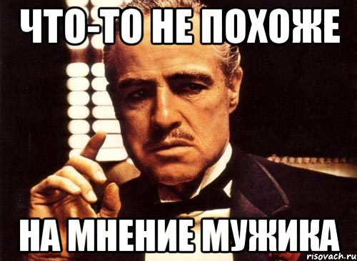 что-то не похоже на мнение мужика, Мем крестный отец