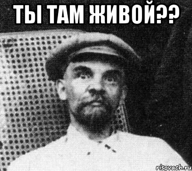 ты там живой?? , Мем   Ленин удивлен