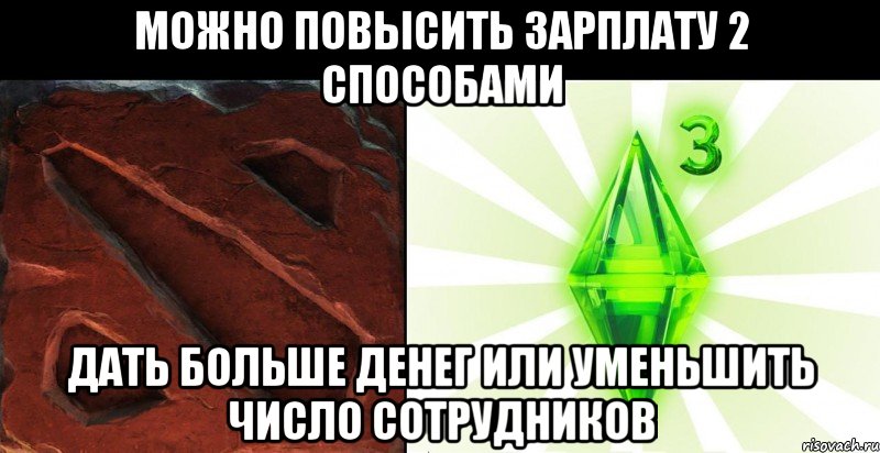 Можно повысить зарплату 2 способами Дать больше денег или уменьшить число сотрудников, Мем люди делятся на 2 типа