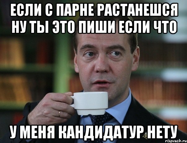 Если с парне растанешся ну ты это пиши если что У меня Кандидатур нету, Мем Медведев спок бро