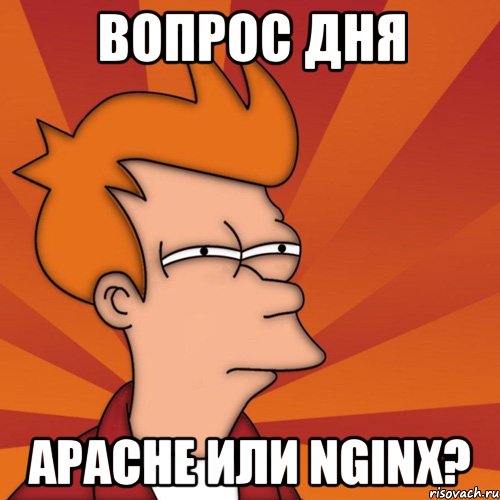 Вопрос дня Apache или nginx?, Мем Мне кажется или (Фрай Футурама)