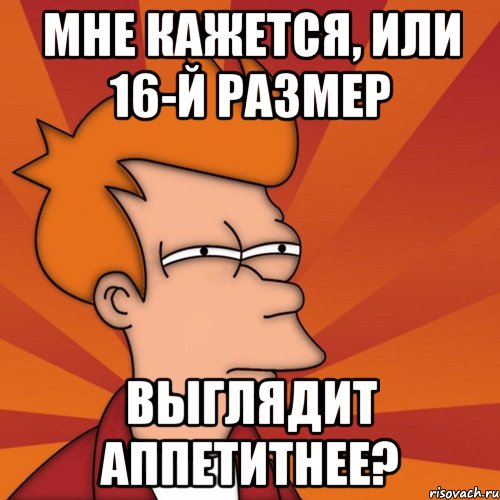 Мне кажется, или 16-й размер выглядит аппетитнее?, Мем Мне кажется или (Фрай Футурама)