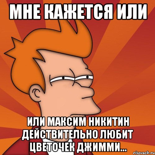 Мне кажется или Или Максим Никитин действительно любит Цветочек Джимми..., Мем Мне кажется или (Фрай Футурама)