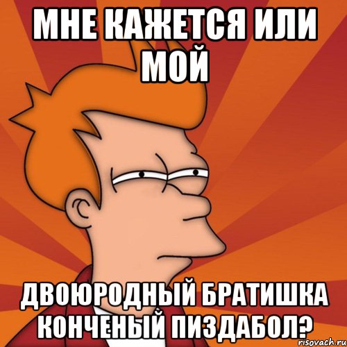 Мне кажется или мой Двоюродный братишка конченый пиздабол?, Мем Мне кажется или (Фрай Футурама)