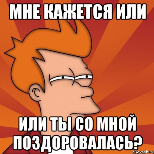 Мне кажется или или ты со мной поздоровалась?, Мем Мне кажется или (Фрай Футурама)