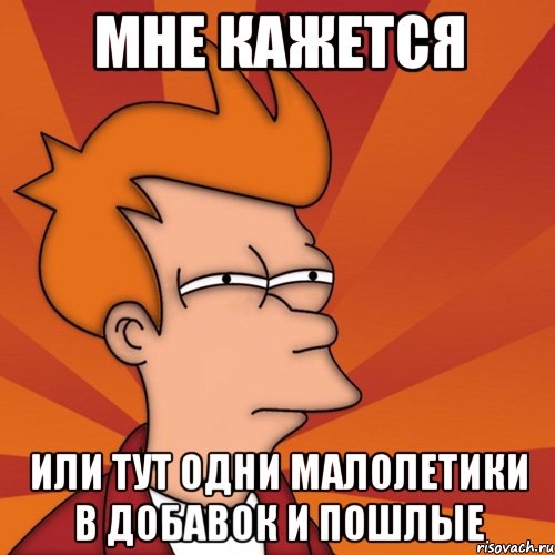 МНЕ КАЖЕТСЯ ИЛИ ТУТ ОДНИ МАЛОЛЕТИКИ В ДОБАВОК И ПОШЛЫЕ, Мем Мне кажется или (Фрай Футурама)