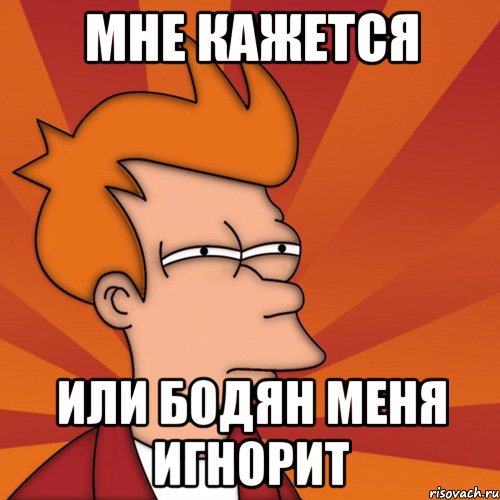 МНЕ кажется или Бодян меня игнорит, Мем Мне кажется или (Фрай Футурама)