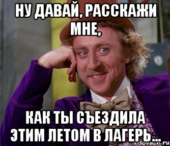 Ну давай, расскажи мне, Как ты съездила этим летом в лагерь..., Мем мое лицо