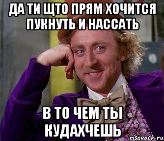 да ти щто прям хочится пукнуть и нассать в то чем ты кудахчешь, Мем мое лицо