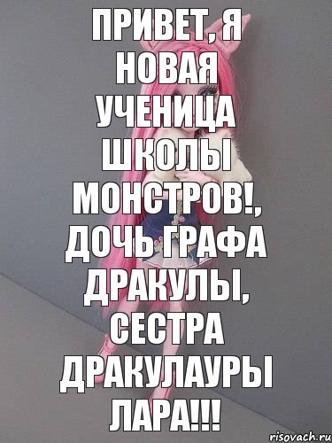 Привет, я новая ученица школы монстров!, дочь графа Дракулы, сестра Дракулауры Лара!!!, Комикс монстер хай новая ученица