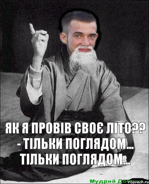 як я провів своє літо?? - тільки поглядом... тільки поглядом... , Комикс мудрий добрич