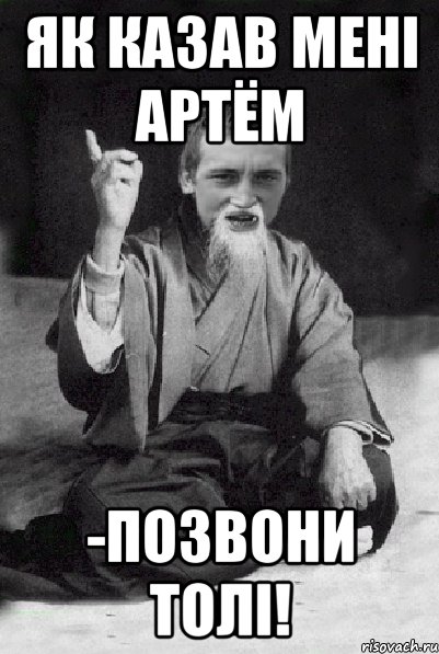 Як казав менi Артём -Позвони Толi!, Мем Мудрий паца