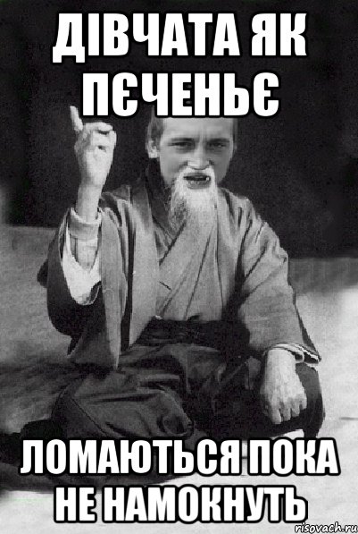 дівчата як пєченьє ломаються пока не намокнуть, Мем Мудрий паца