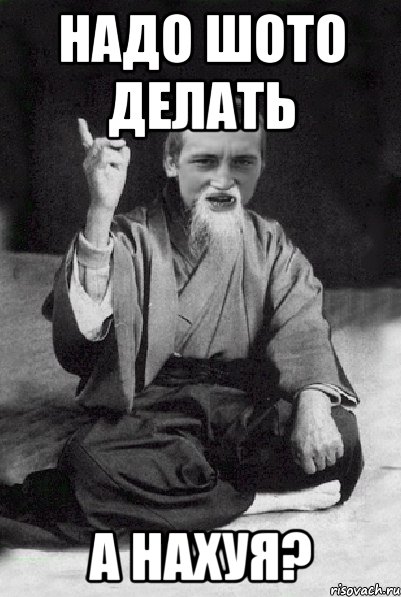 надо шото делать а нахуя?, Мем Мудрий паца