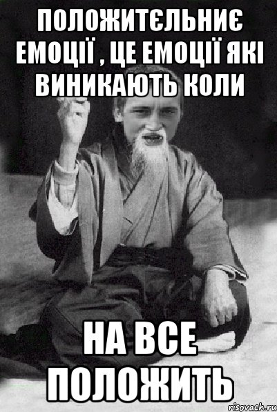положитєльниє емоції , це емоції які виникають коли на все положить, Мем Мудрий паца